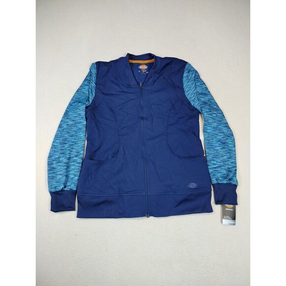 Dickies Warm Up Jacket Women's Small Blue Dynamix Medical ER Trauma Nurse Doctor - Picture 1 of 10